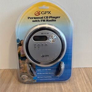 New GPX Compact Disc Player Portable CD Player CDP4504DT N 60 Second ESP